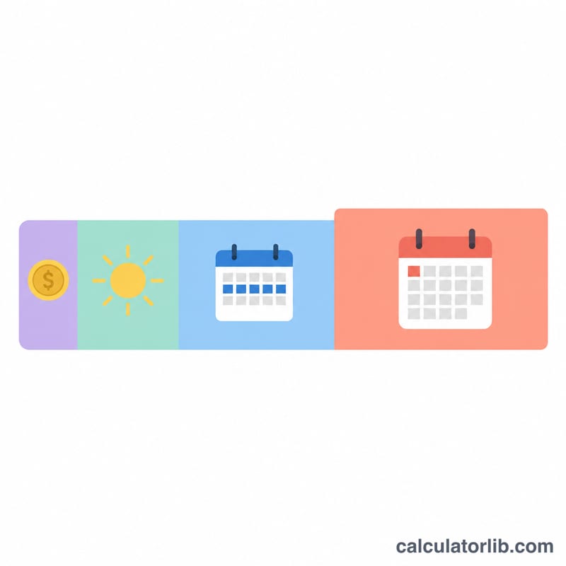 Bar showing pay broken into hourly, daily, weekly and monthly amounts
