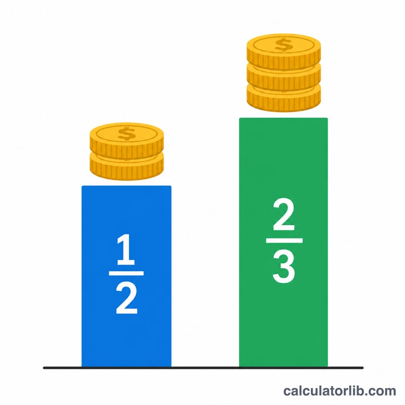 給付率50％と70％を比較する棒グラフ