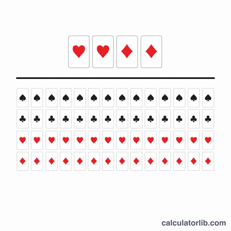 Probability as ways to make a hand divided by total 5-card combinations