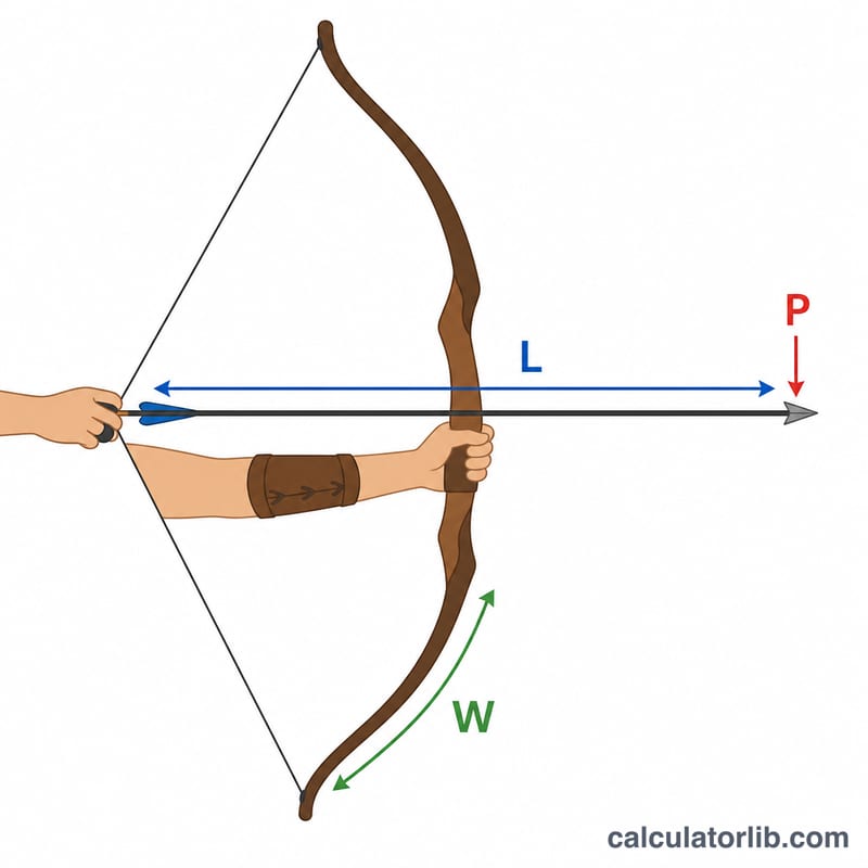 Diagram of the factors affecting arrow spine