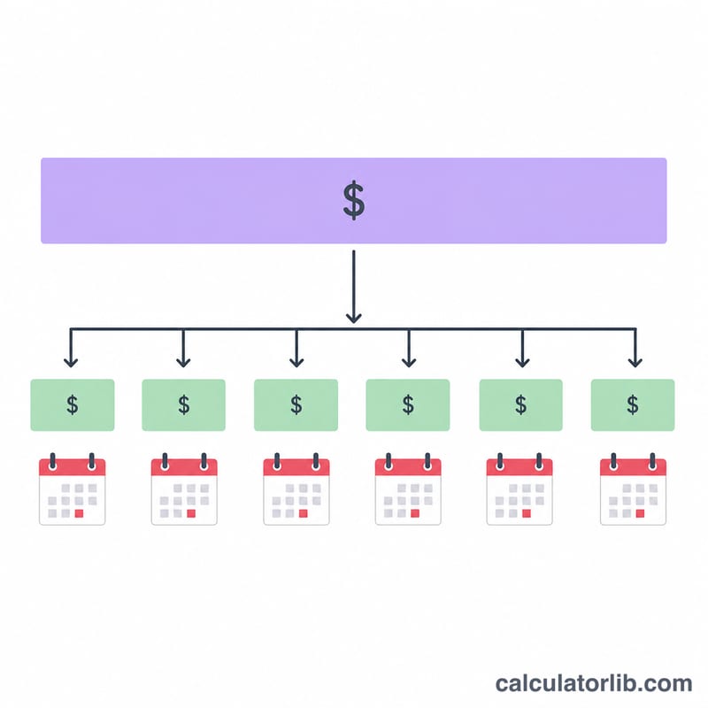 Total calorie deficit split into daily deficit over a timeframe