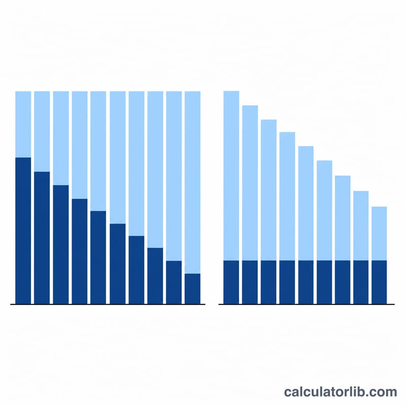 Comparison of equal-payment and equal-principal repayment schedules