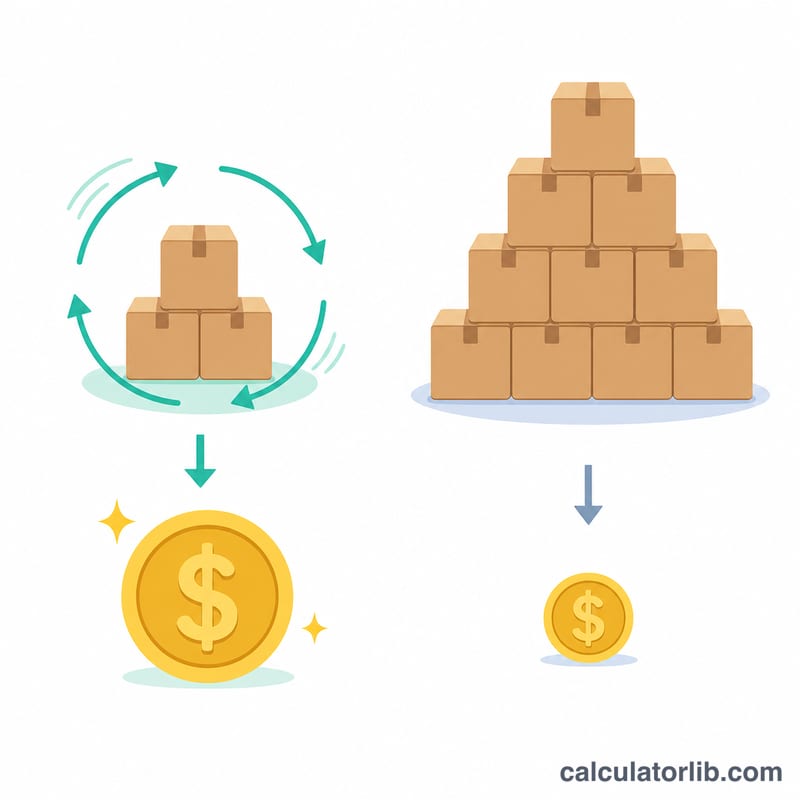 Comparison of fast-turning low-cost inventory versus slow high-cost inventory and their returns