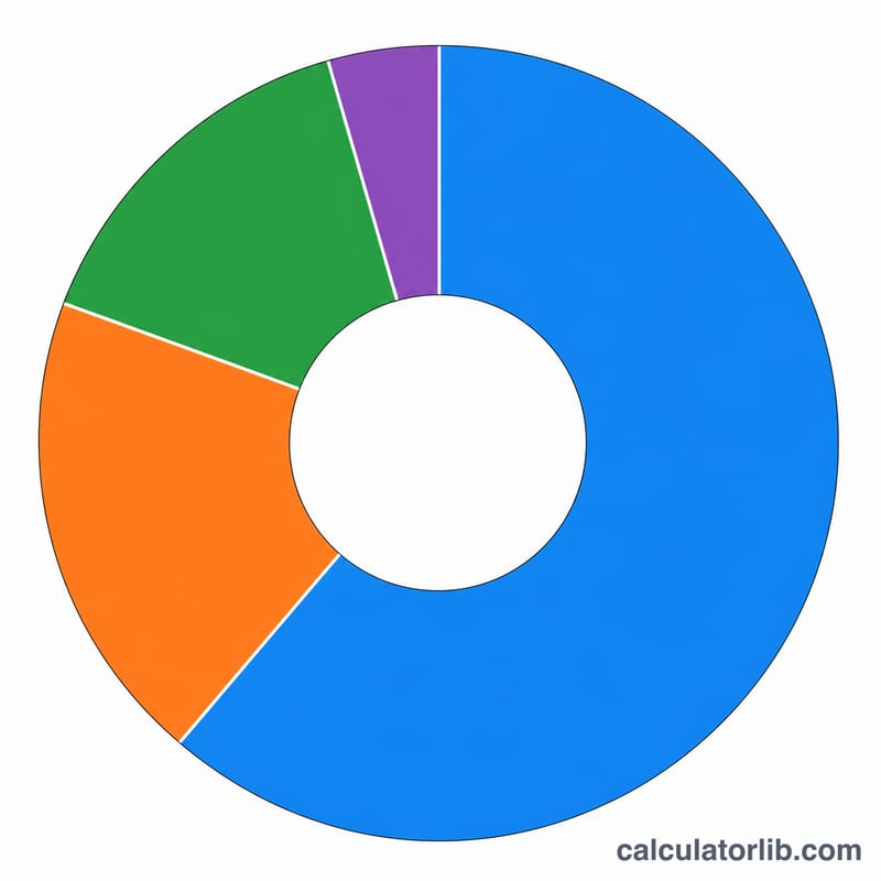 Pie chart dividing profit into take-home, Income Tax, Class 4 and Class 2 National Insurance