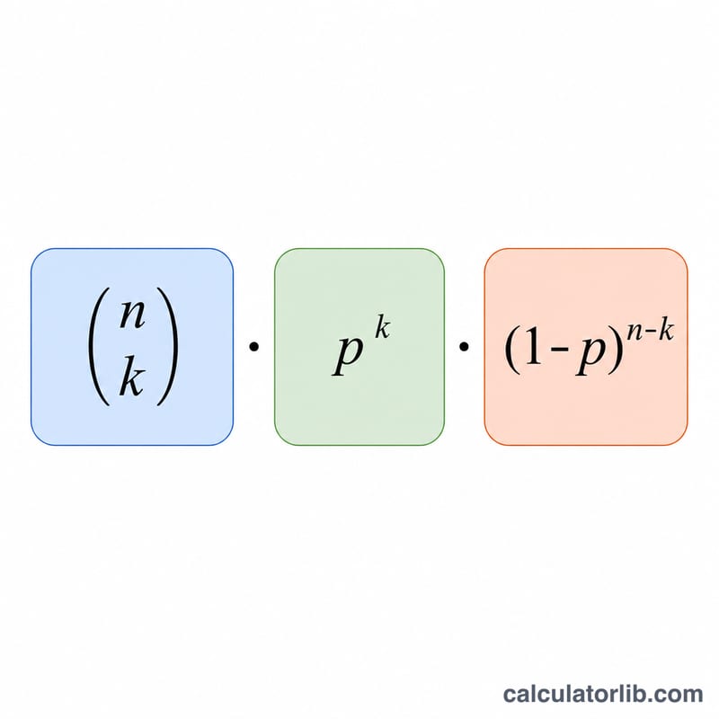 二項公式を3つの部分に分解した図