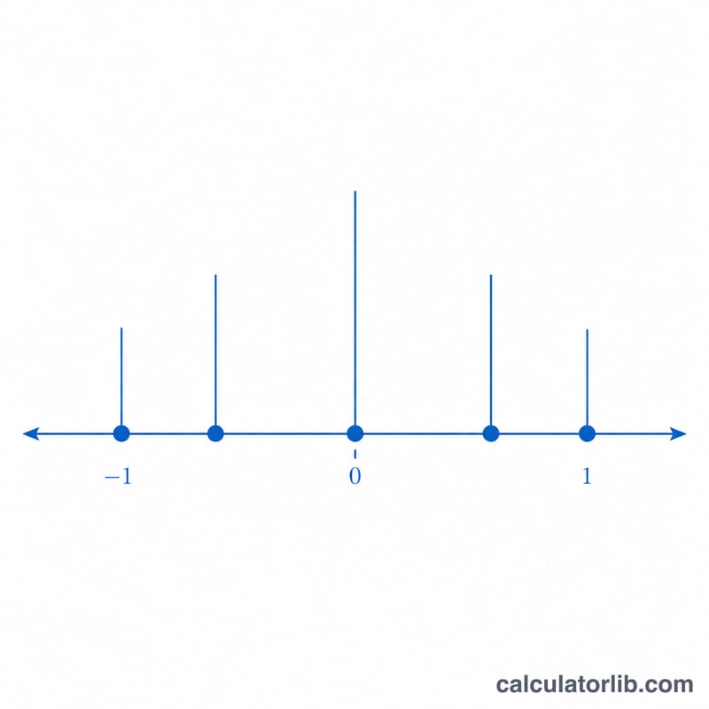 Symmetric Gauss-Legendre nodes on [-1,1] with weight bars tallest at the center