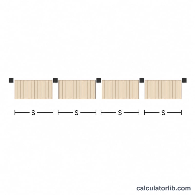 Diagram showing the relationship between number of panels and number of posts on a fence