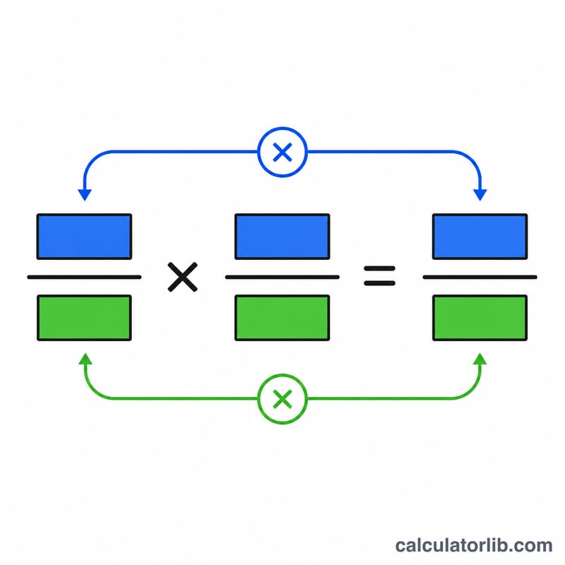 Two improper fractions multiplied by multiplying numerators and denominators