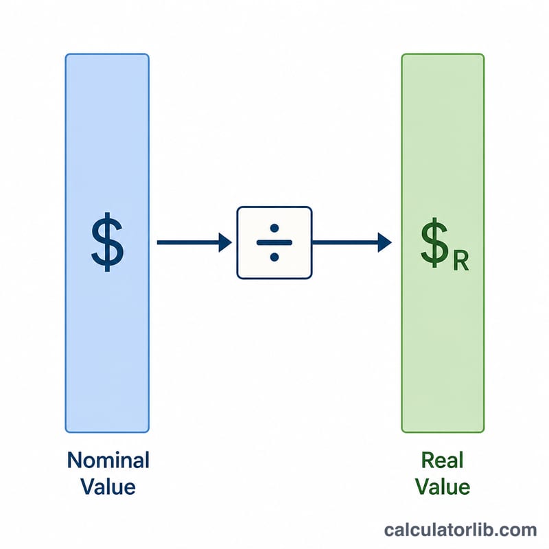 Nominal GDP adjusted by a price deflator to obtain real GDP