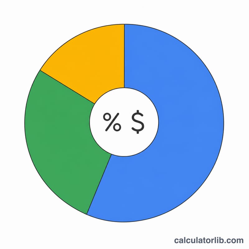 Pie chart breakdown of Etsy fees: transaction, payment processing, listing
