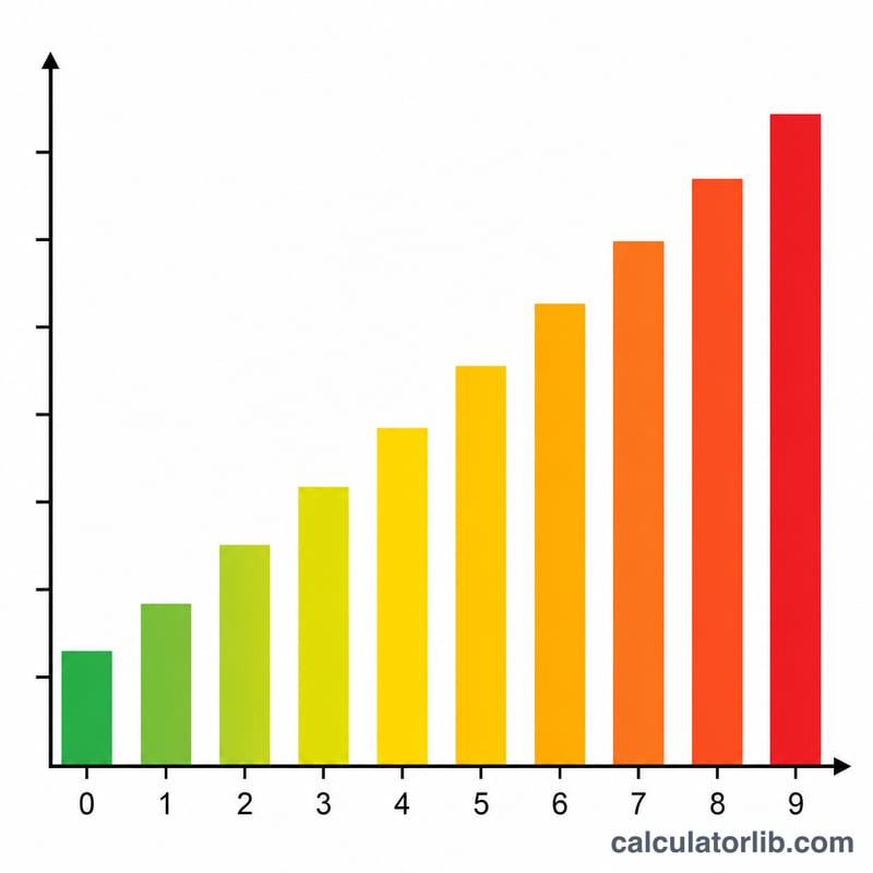 Rising stroke risk percentage with increasing CHA2DS2-VASc score