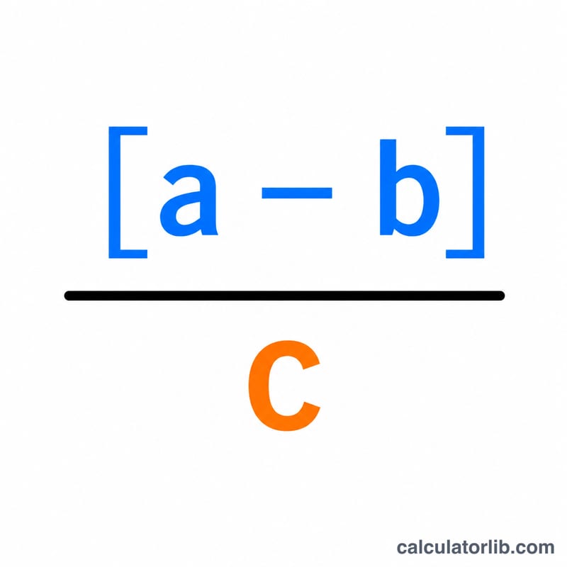 Diagram of relative error formula as a fraction of absolute error over true value