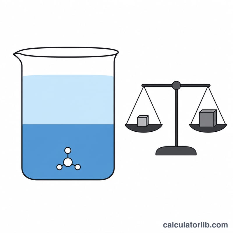 Worked example breakdown of solution composition