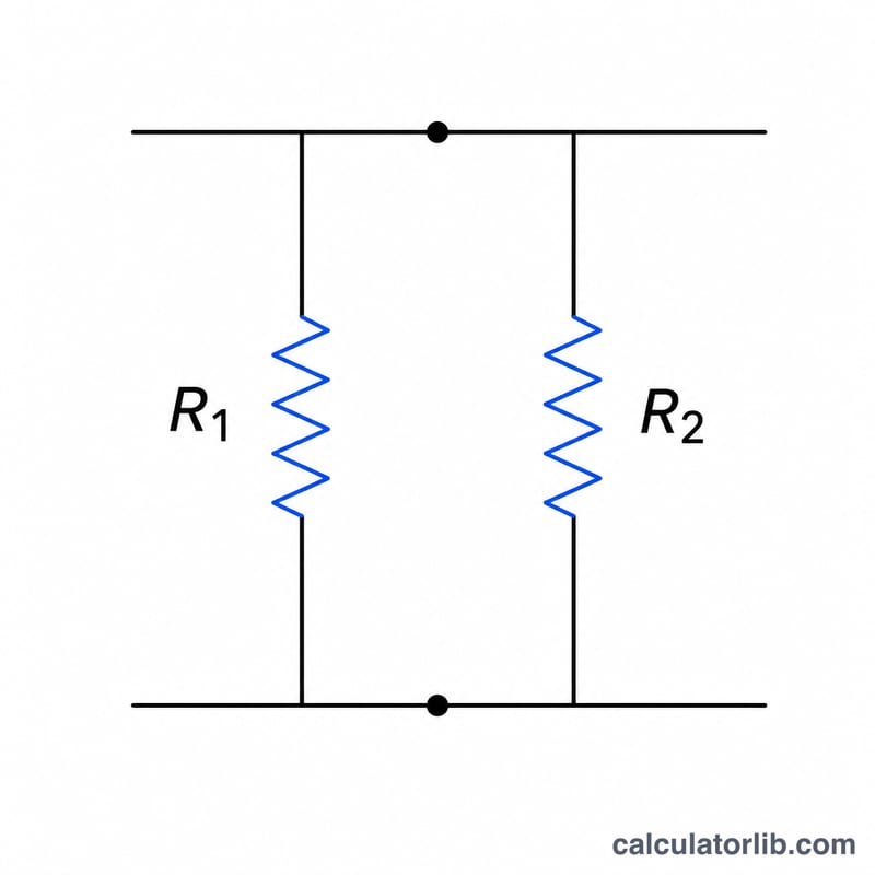 Two resistors connected side by side between the same two nodes
