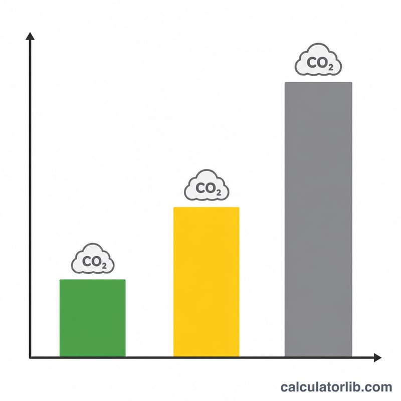 低・中・高の系統排出係数ごとのCO2排出量を比較した棒グラフ