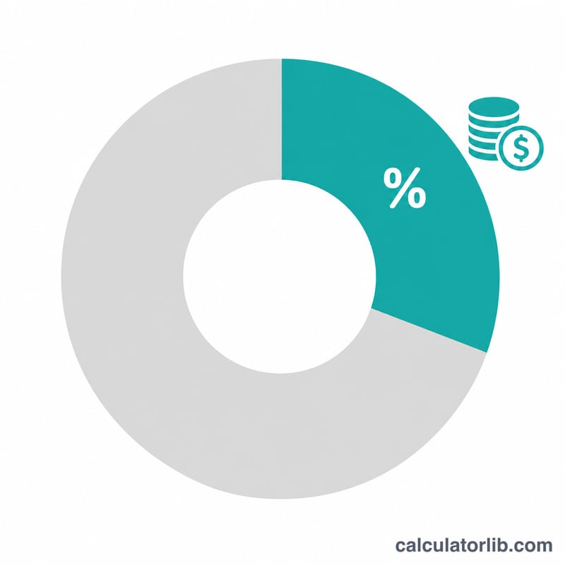Donut chart showing labor cost as a portion of total sales