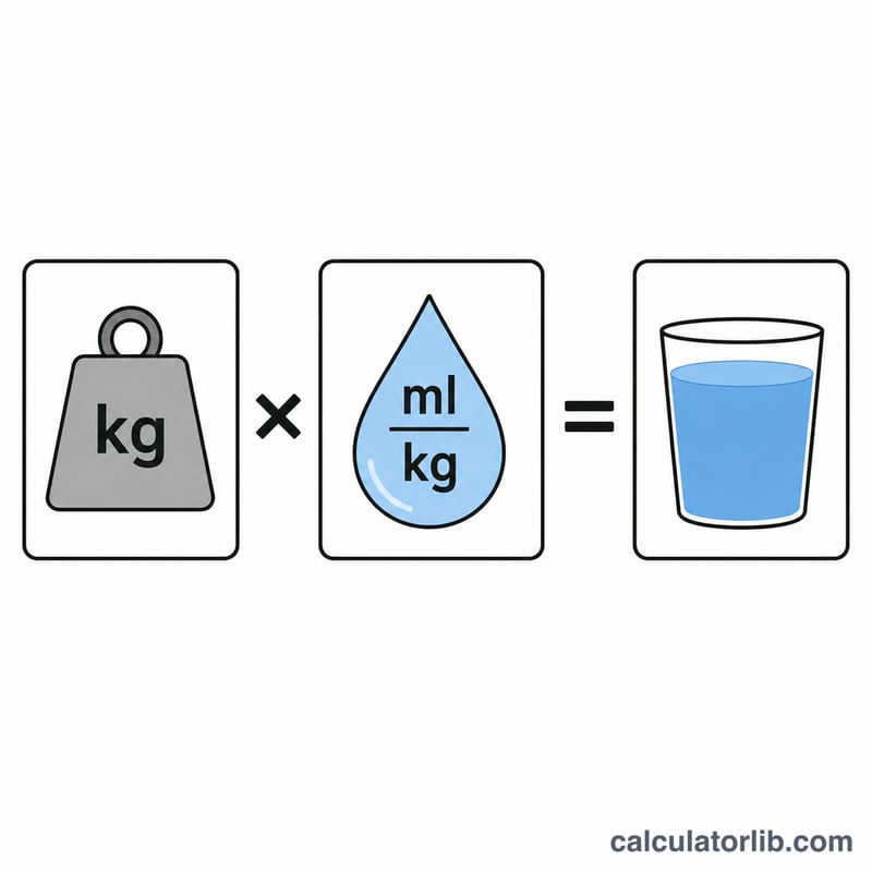 Diagrama que muestra peso por tasa igual al volumen diario de agua