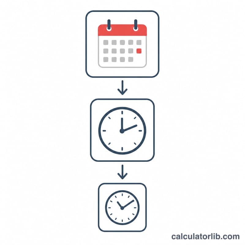 Countdown broken into days, hours, and minutes