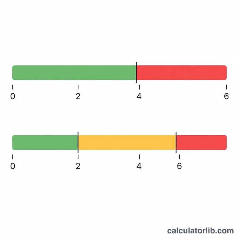 Two scoring scales showing two-tier and three-tier Wells risk stratification thresholds