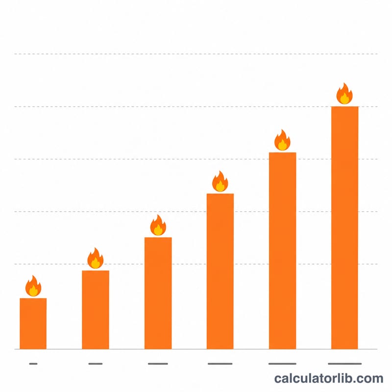Bar chart showing calories increasing with running distance