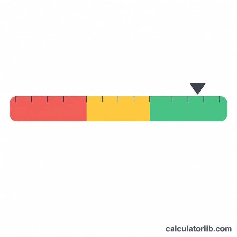 Horizontal scale showing low, average, and high passer rating ranges