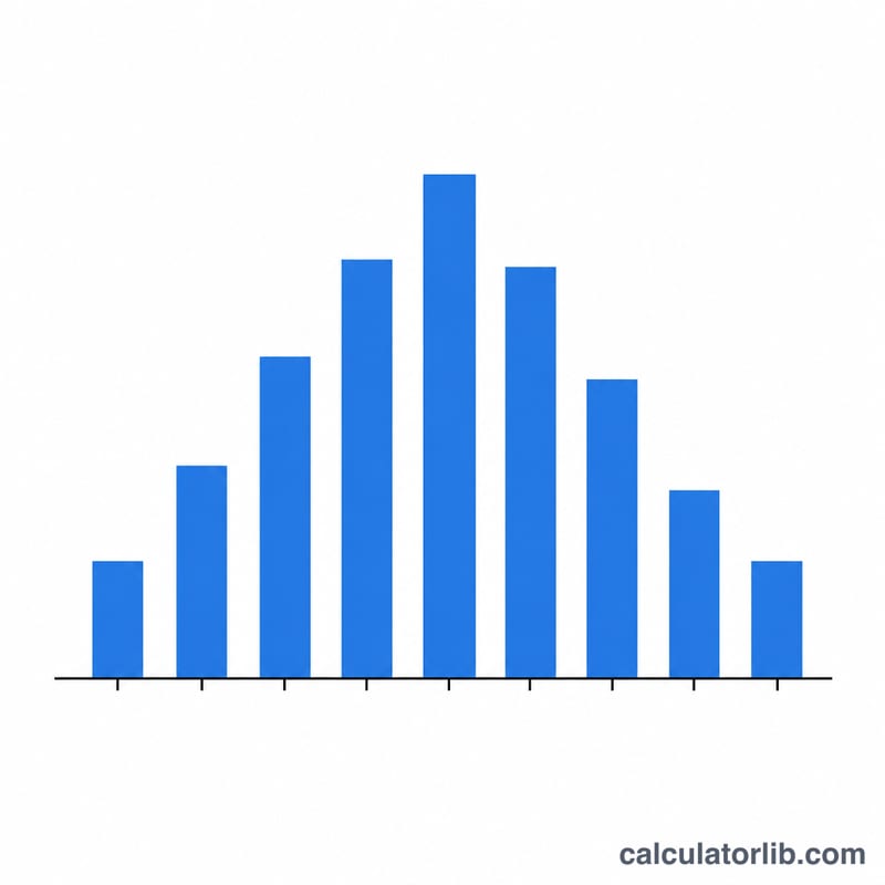 Bar chart showing frequency distribution of dice totals