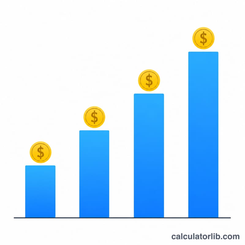 Barres croissantes pour les gains quotidiens, mensuels et annuels
