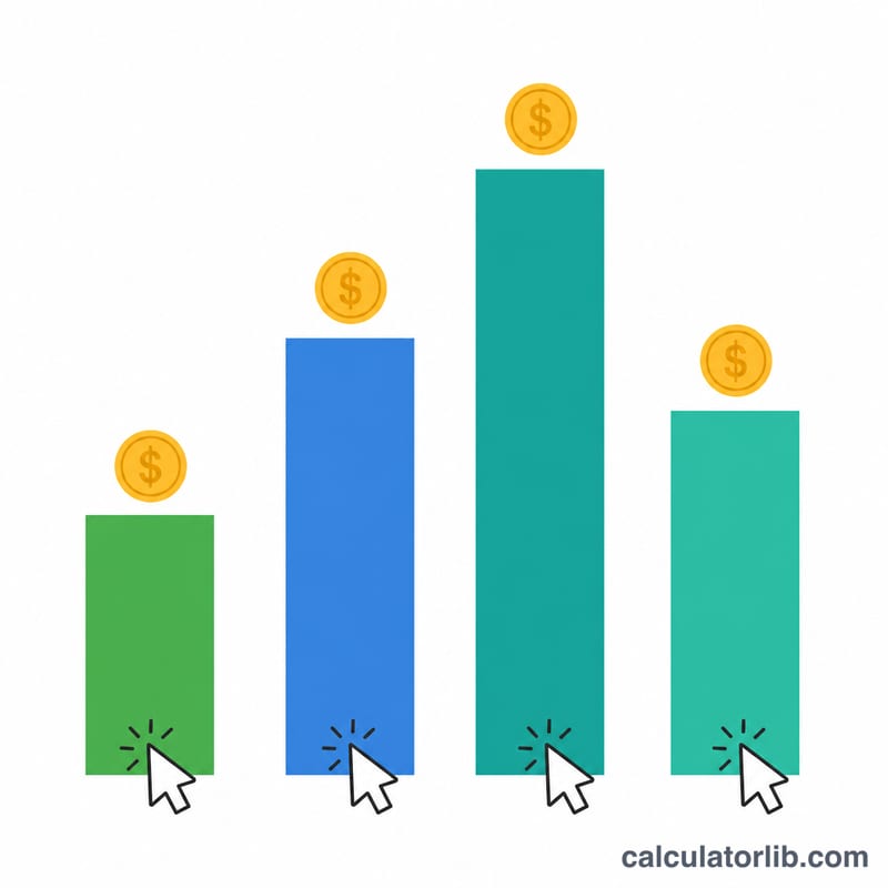 Ortaklık kampanyaları arasında tıklama başına kazancı karşılaştıran çubuk grafik