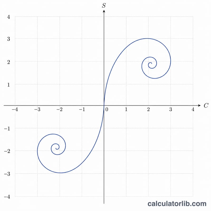 由 C(x) 对 S(x) 作图形成的科纽螺线