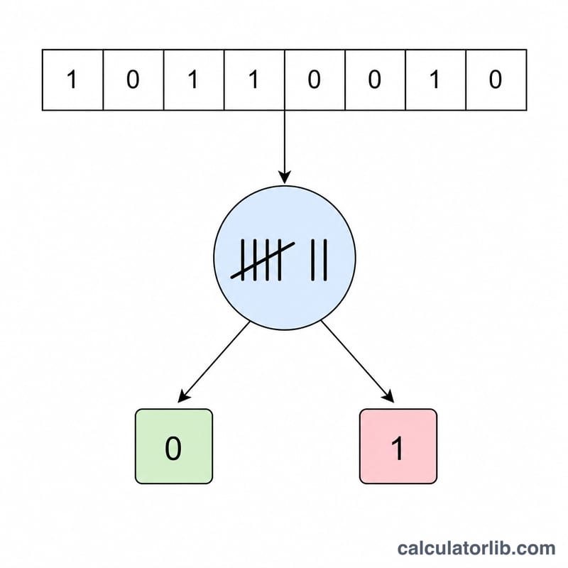 Counting the number of 1s in a binary string and choosing the parity bit