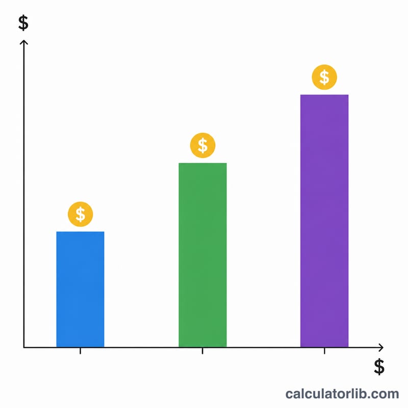 Bar chart comparing charging cost at low, medium and high electricity prices