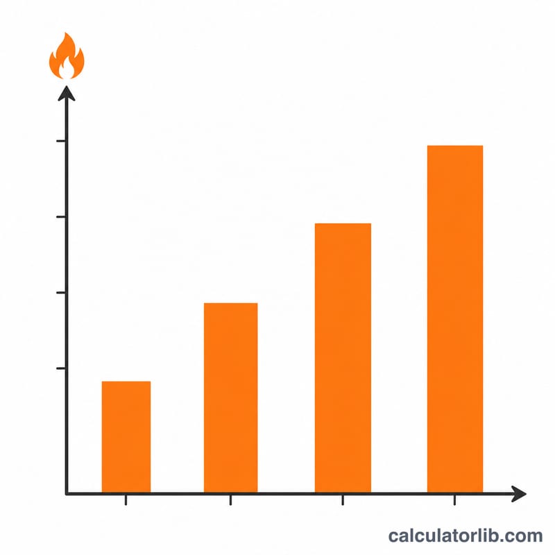 Bar chart comparing calories burned over increasing running distances