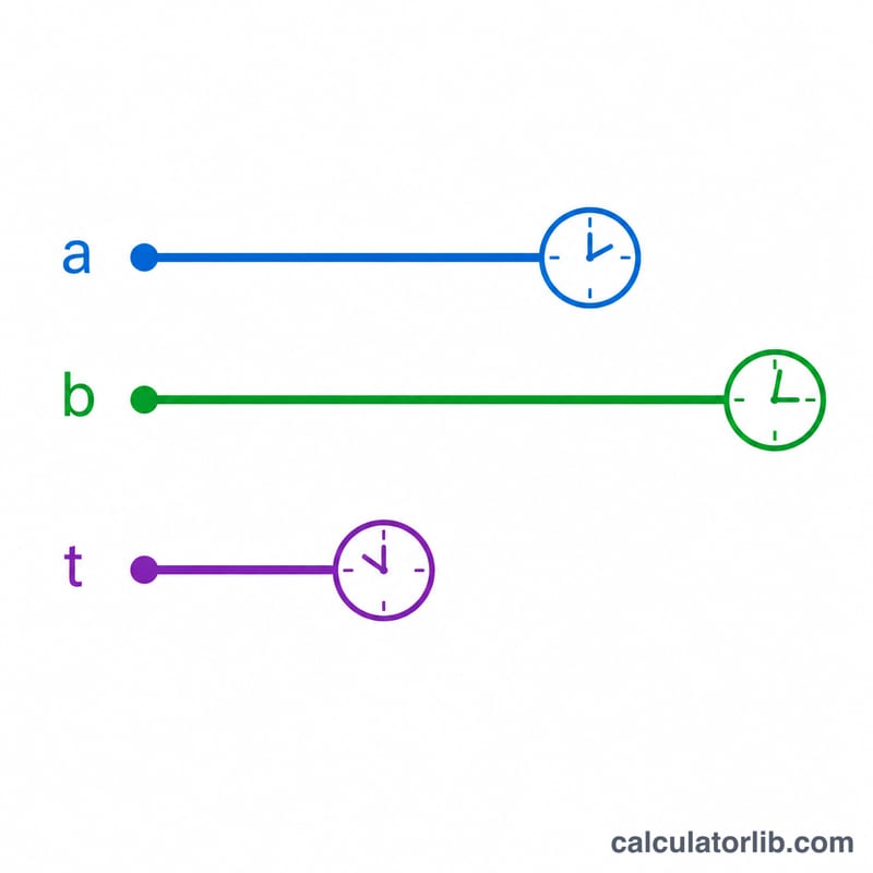 Worked example with two workers finishing a shared task faster together