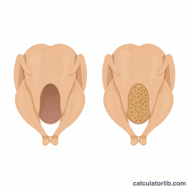 So sánh gà tây không nhồi và gà tây nhồi