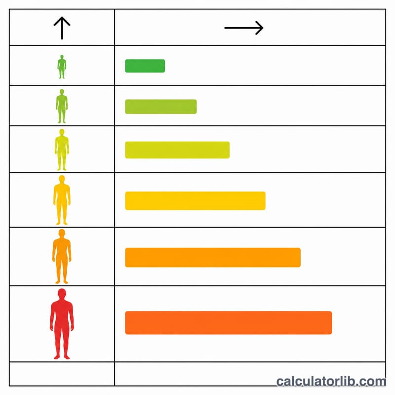 Height versus weight chart for a fixed BMI