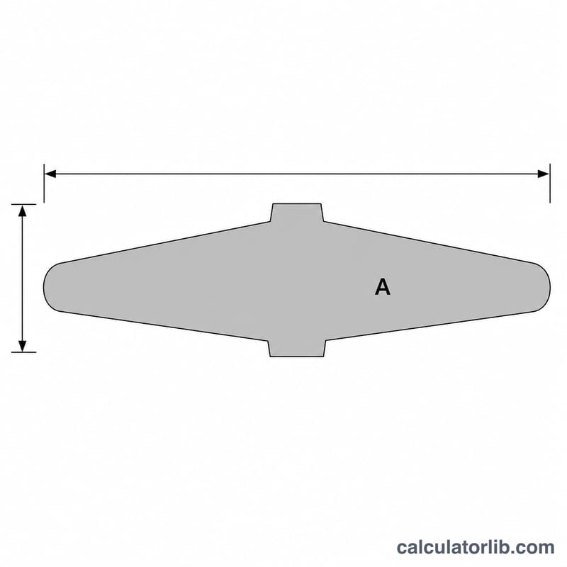 Top view of a wing showing planform area shaded