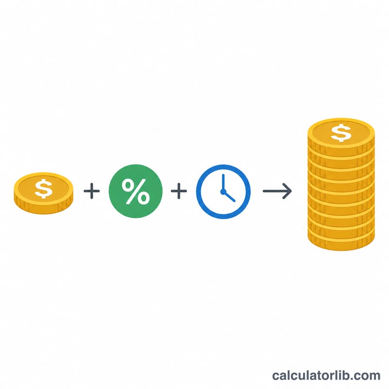 Diagram showing the monthly savings future value formula components