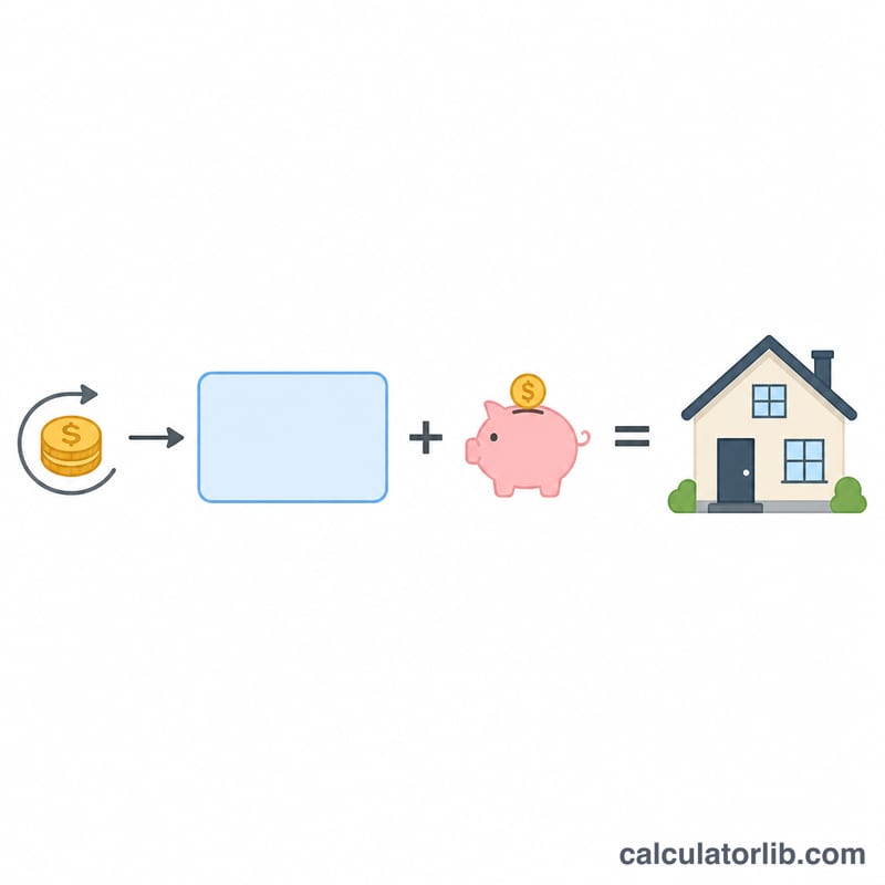 Diagram showing monthly payment working backward to a home price