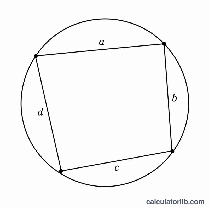 Kenarları a, b, c, d olan, çembere içteş dörtgen