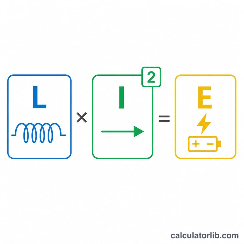 Décomposition de la formule E égale un demi L fois I au carré