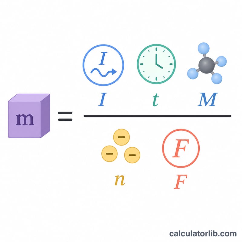 Faraday's law formula broken into labeled components