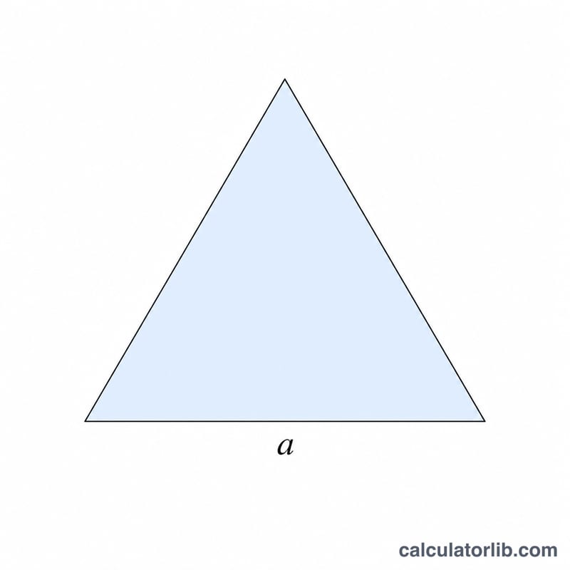 Single equilateral triangle face of a tetrahedron with edge length a