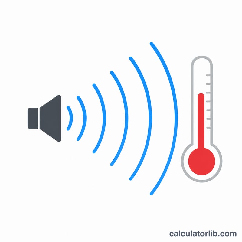 Sound waves traveling through air near a thermometer