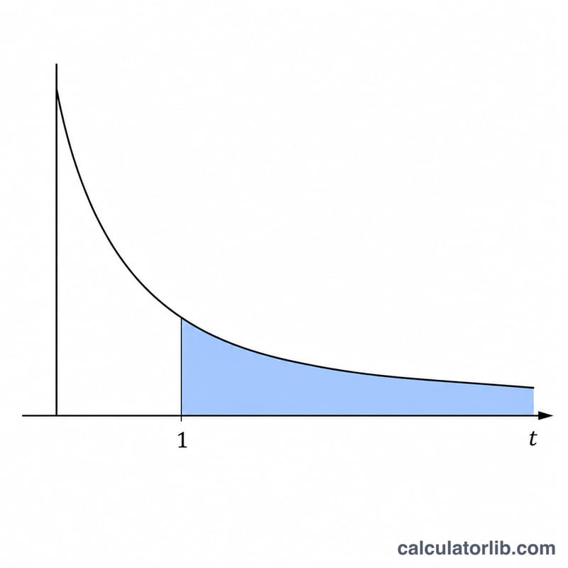 Geometric meaning of the integral defining E_n(x) as area under e^{-xt}/t^n from 1 to infinity