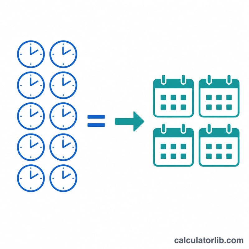 Accrued PTO expressed as both hours and days