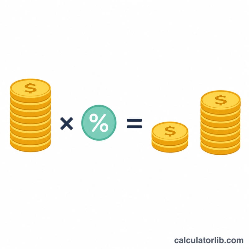Worked example showing loan amount and points multiplied to give a fee and net amount