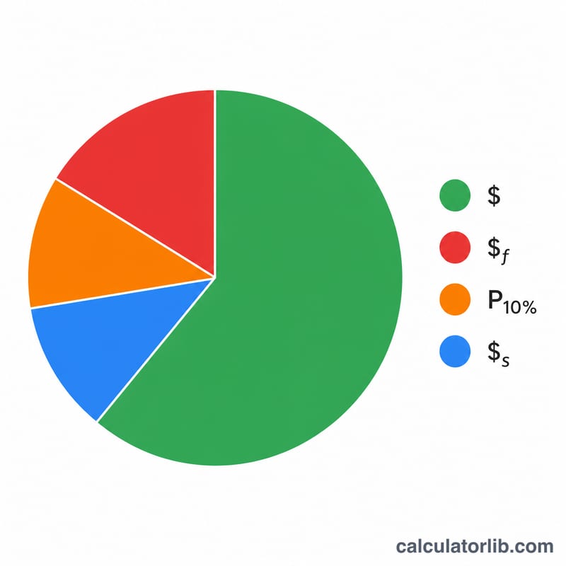 Pie chart of where a 401(k) early withdrawal goes: net cash, federal tax, penalty, state tax