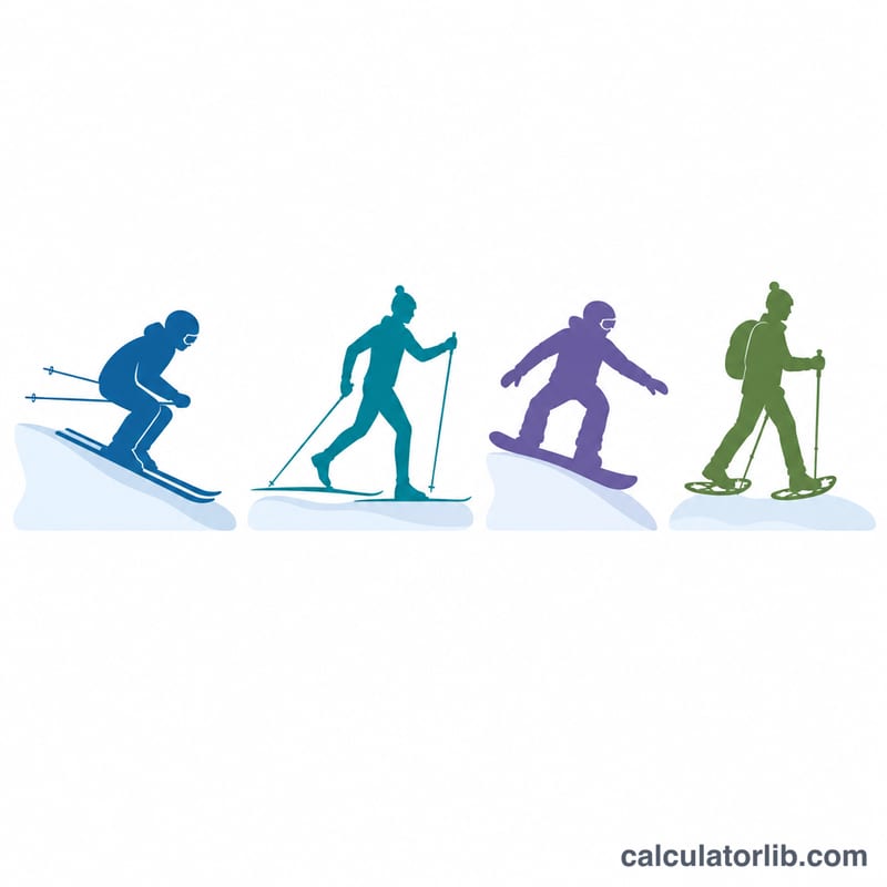 Comparison of four winter activities with different intensity levels
