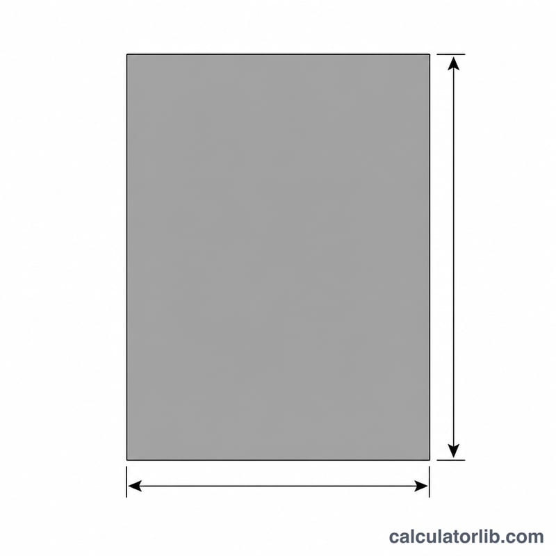 Single concrete block face with width and height dimension arrows