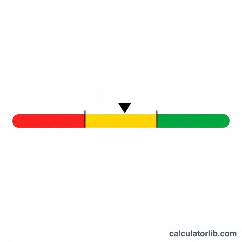 Color-coded scale showing low, moderate and strong interest coverage zones